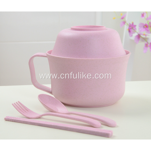 5-Pieces Wheat Straw Dinnerware Set Wholesale